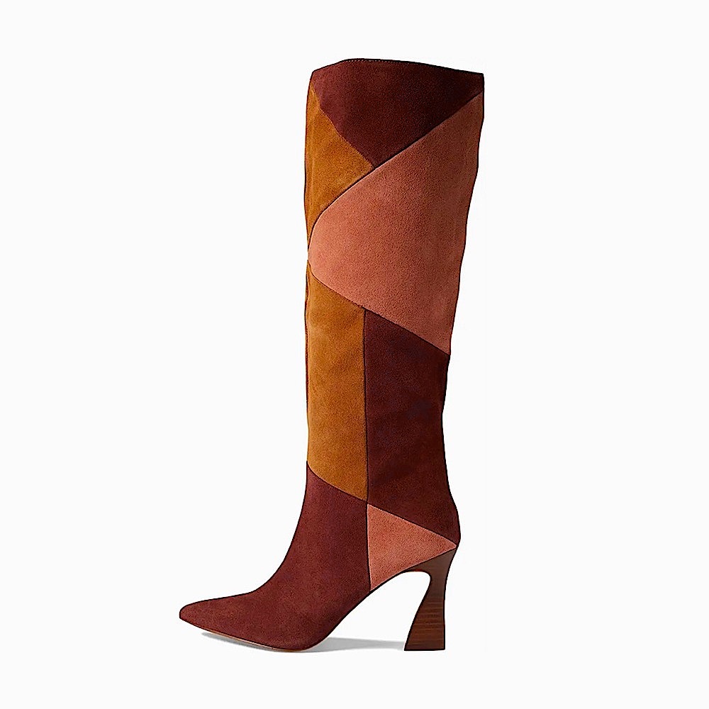 🆕🤎CHINESE LAUNDRY: “FUNNN” Split Suede Brown Multi Boot SIZE 6